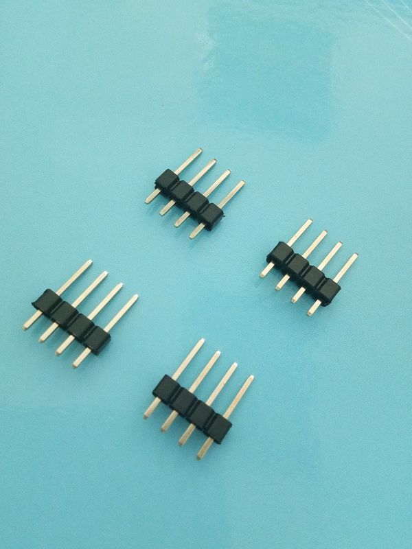 Pitch 2.54mm Single Row DIP Pin Header PCB Board Connector With PBT Material