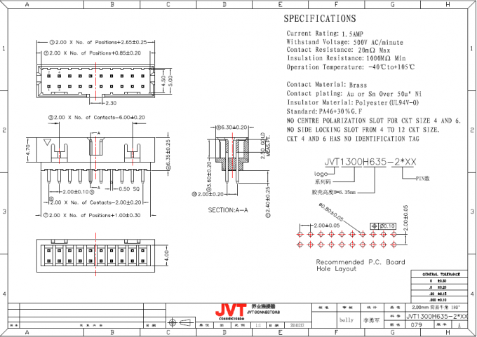 Verbindungsstück-Doppelreihe BAD Kasten-Titel-Verbindungsstück 16 PWBs IDC Pin-Vertikalen-Art